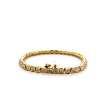 14.21 Radiant Cut Diamond Bracelet in 18k Yellow Gold
