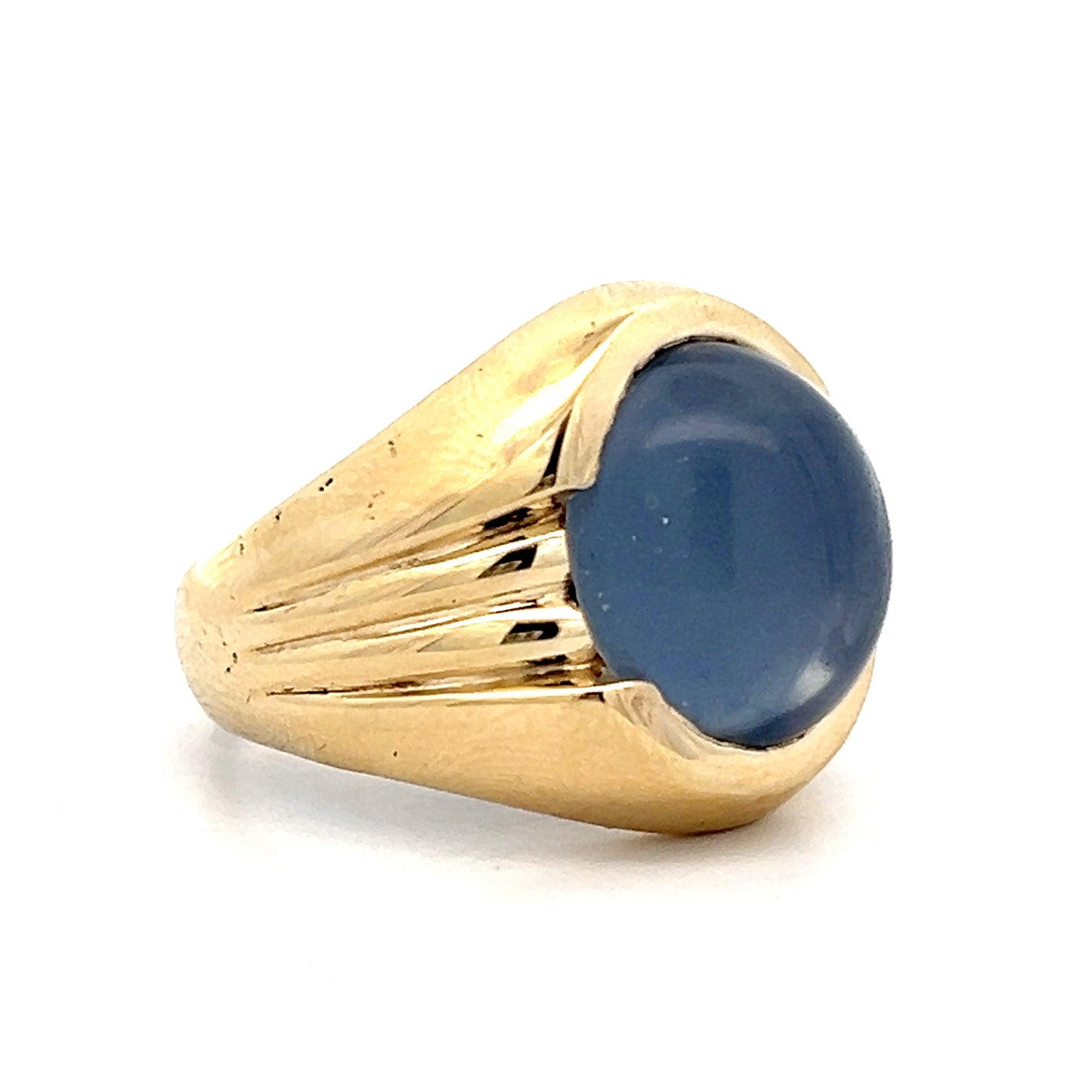 12.60 Cabochon Star Sapphire Cocktail Ring in 10k