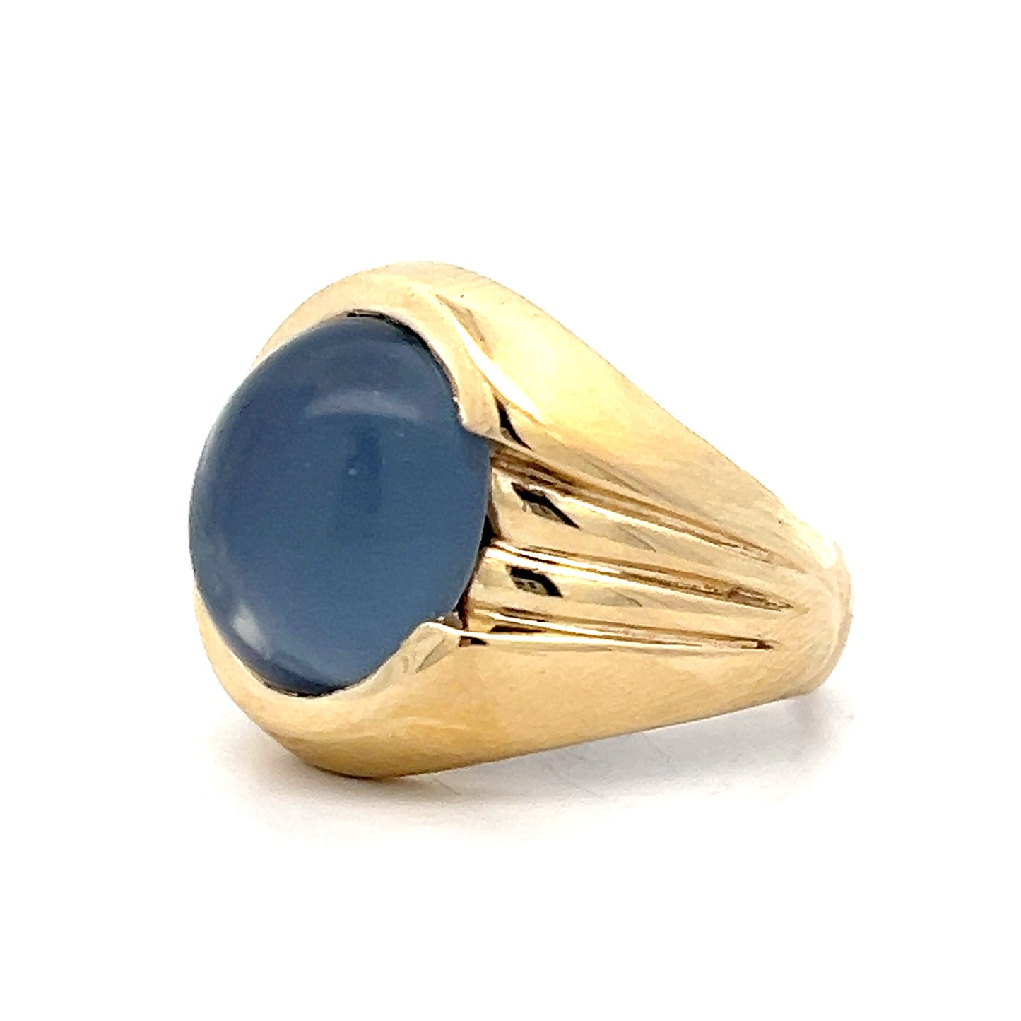 12.60 Cabochon Star Sapphire Cocktail Ring in 10k