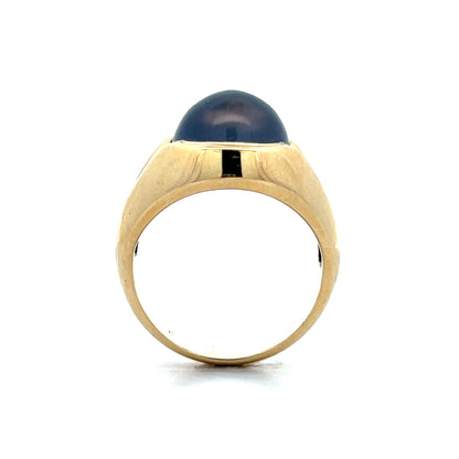 12.60 Cabochon Star Sapphire Cocktail Ring in 10k