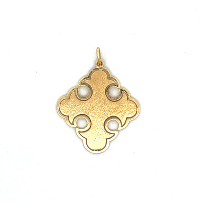 Vintage Maltese Cross Pendant in 18k Yellow Gold