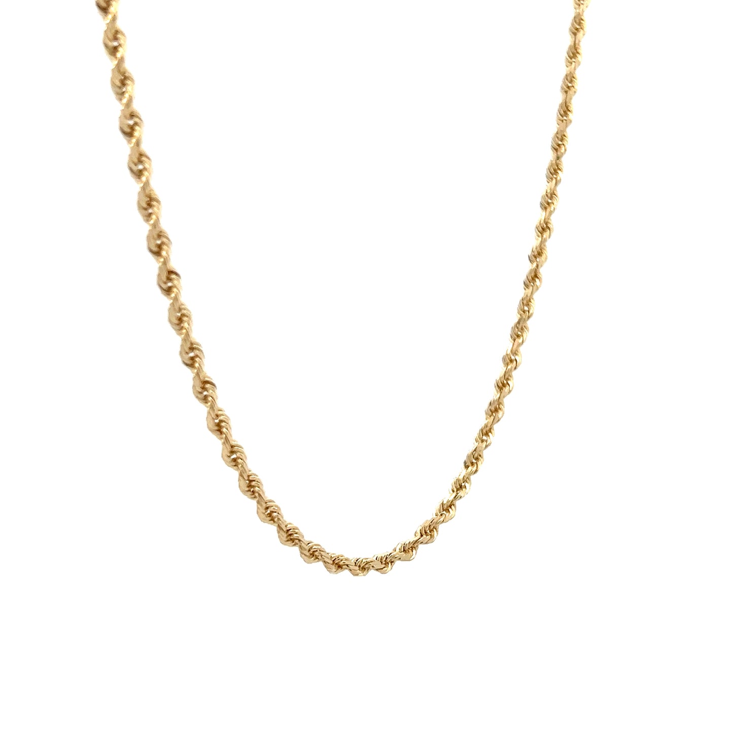 18" Twisted Rope Chain Necklace in 14k Yellow Gold