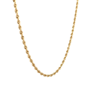 18" Twisted Rope Chain Necklace in 14k Yellow Gold