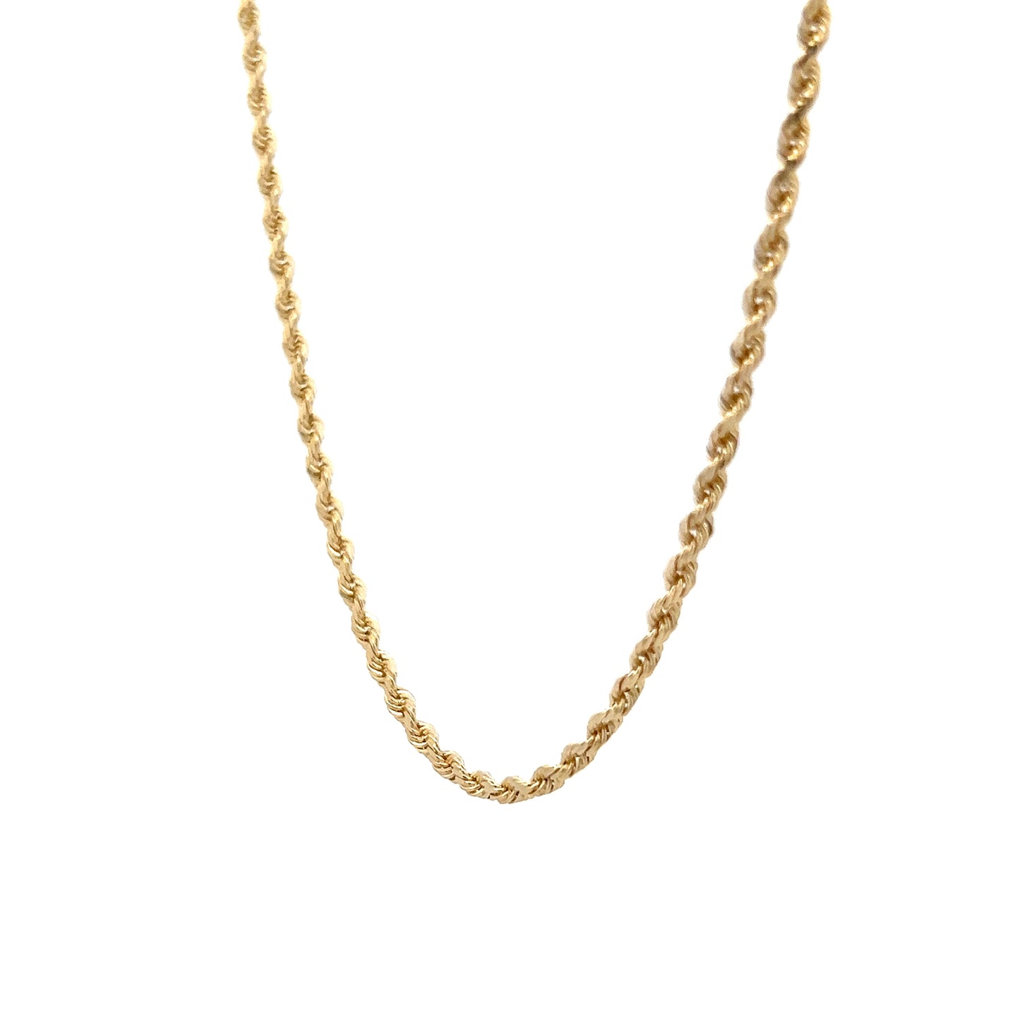 18" Twisted Rope Chain Necklace in 14k Yellow Gold