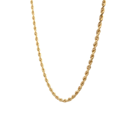 18" Twisted Rope Chain Necklace in 14k Yellow Gold