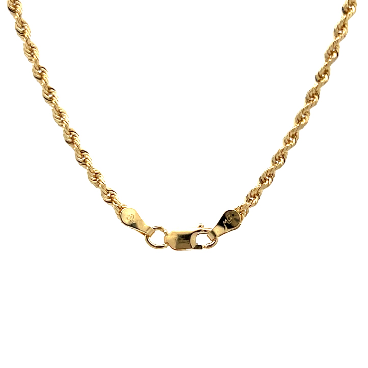 18" Twisted Rope Chain Necklace in 14k Yellow Gold