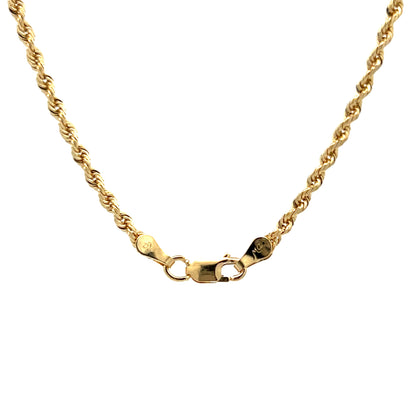 18" Twisted Rope Chain Necklace in 14k Yellow Gold