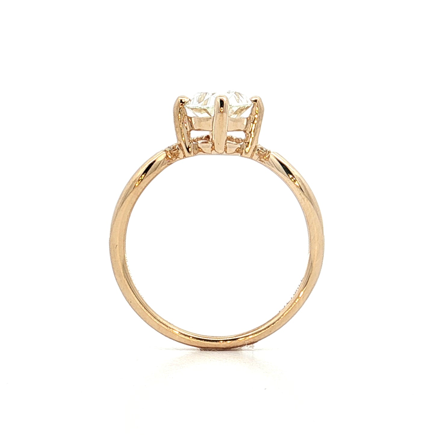1.50 Oval Diamond Engagement Ring in 14k Yellow Gold