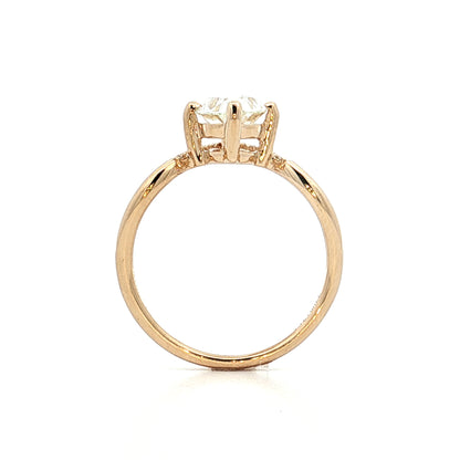 1.50 Oval Diamond Engagement Ring in 14k Yellow Gold
