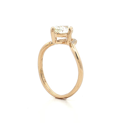 1.50 Oval Diamond Engagement Ring in 14k Yellow Gold