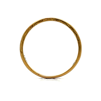 Vintage Bark Textured Wedding Band in 18k Yellow Gold