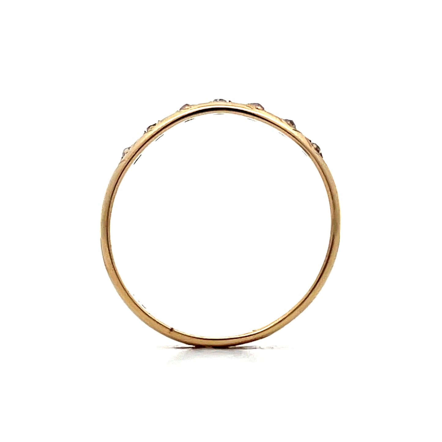 .98 Vintage Retro Diamond Band in 14k Yellow Gold
