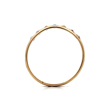 .98 Vintage Retro Diamond Band in 14k Yellow Gold