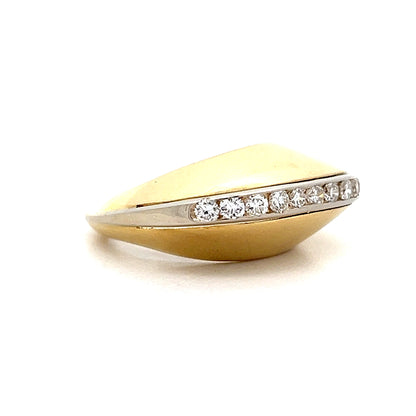 .82 Domed Diamond Cocktail Ring in 18k Yellow Gold