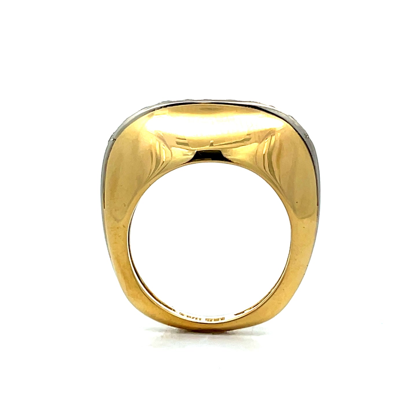 .82 Domed Diamond Cocktail Ring in 18k Yellow Gold