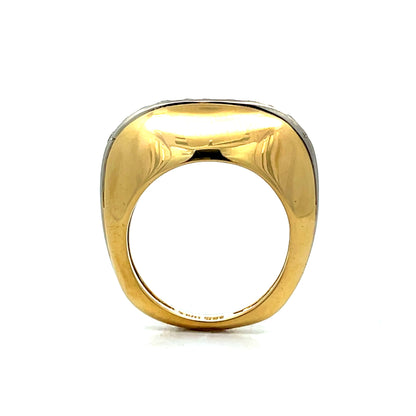 .82 Domed Diamond Cocktail Ring in 18k Yellow Gold