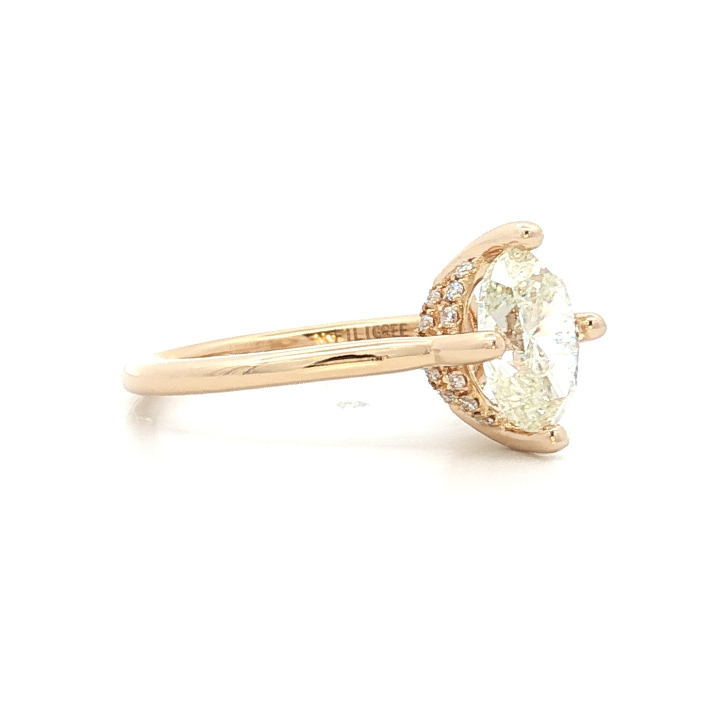 1.50 Oval Diamond Solitaire Engagement Ring in 14k