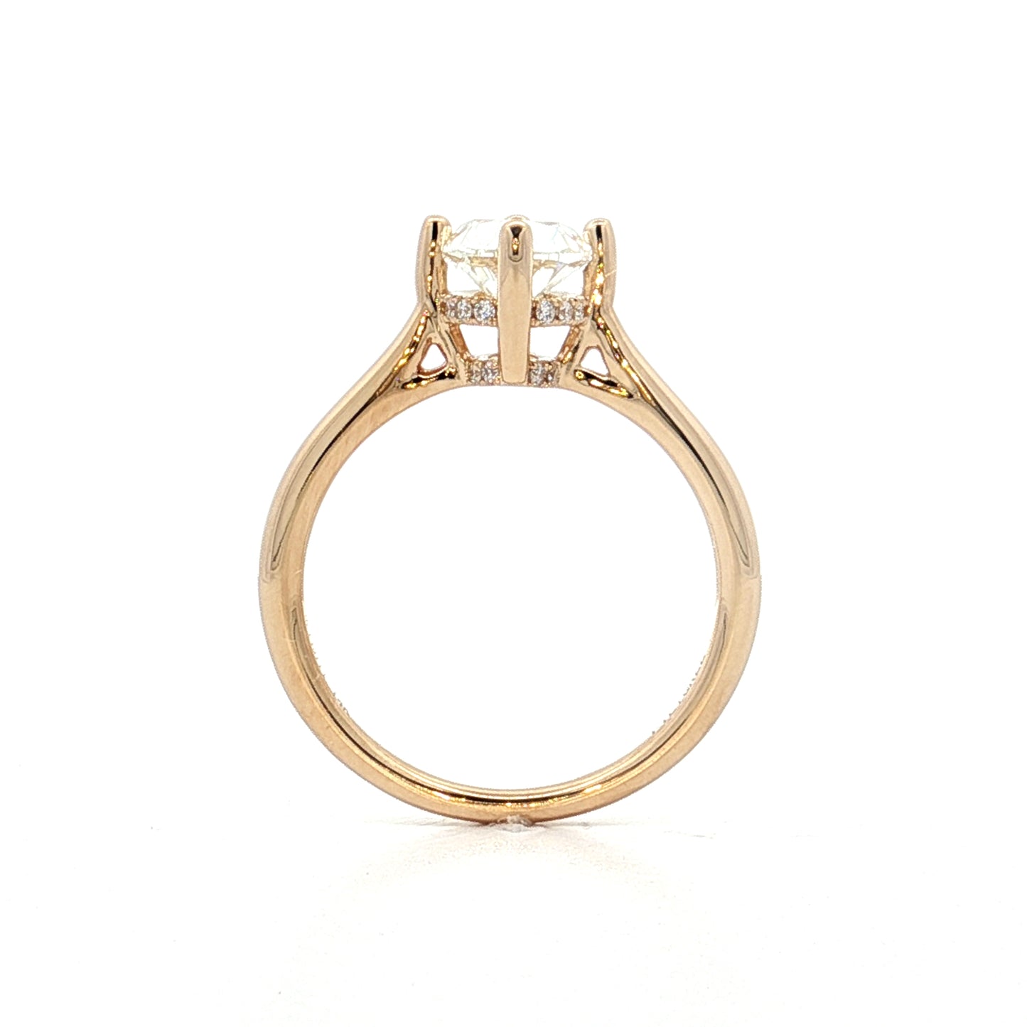 1.50 Oval Diamond Solitaire Engagement Ring in 14k