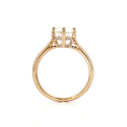 1.50 Oval Diamond Solitaire Engagement Ring in 14k