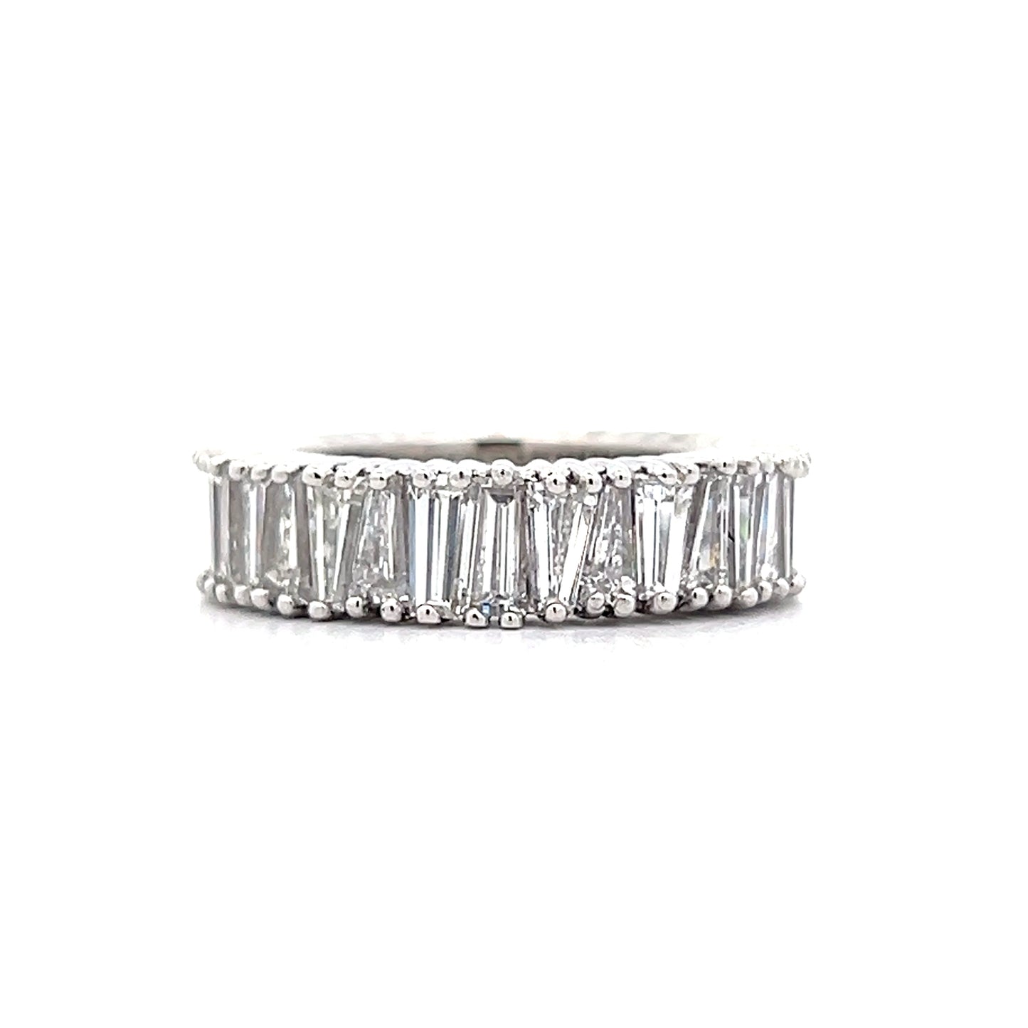 7.68 Baguette Diamond Eternity Ring Platinum