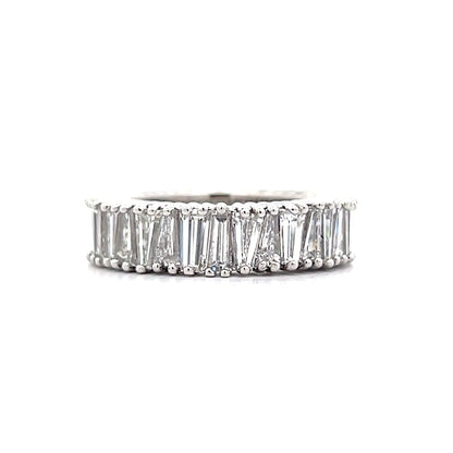 7.68 Baguette Diamond Eternity Ring Platinum