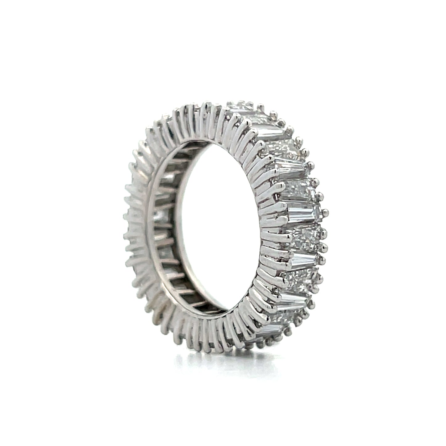 7.68 Baguette Diamond Eternity Ring Platinum