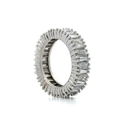 7.68 Baguette Diamond Eternity Ring Platinum