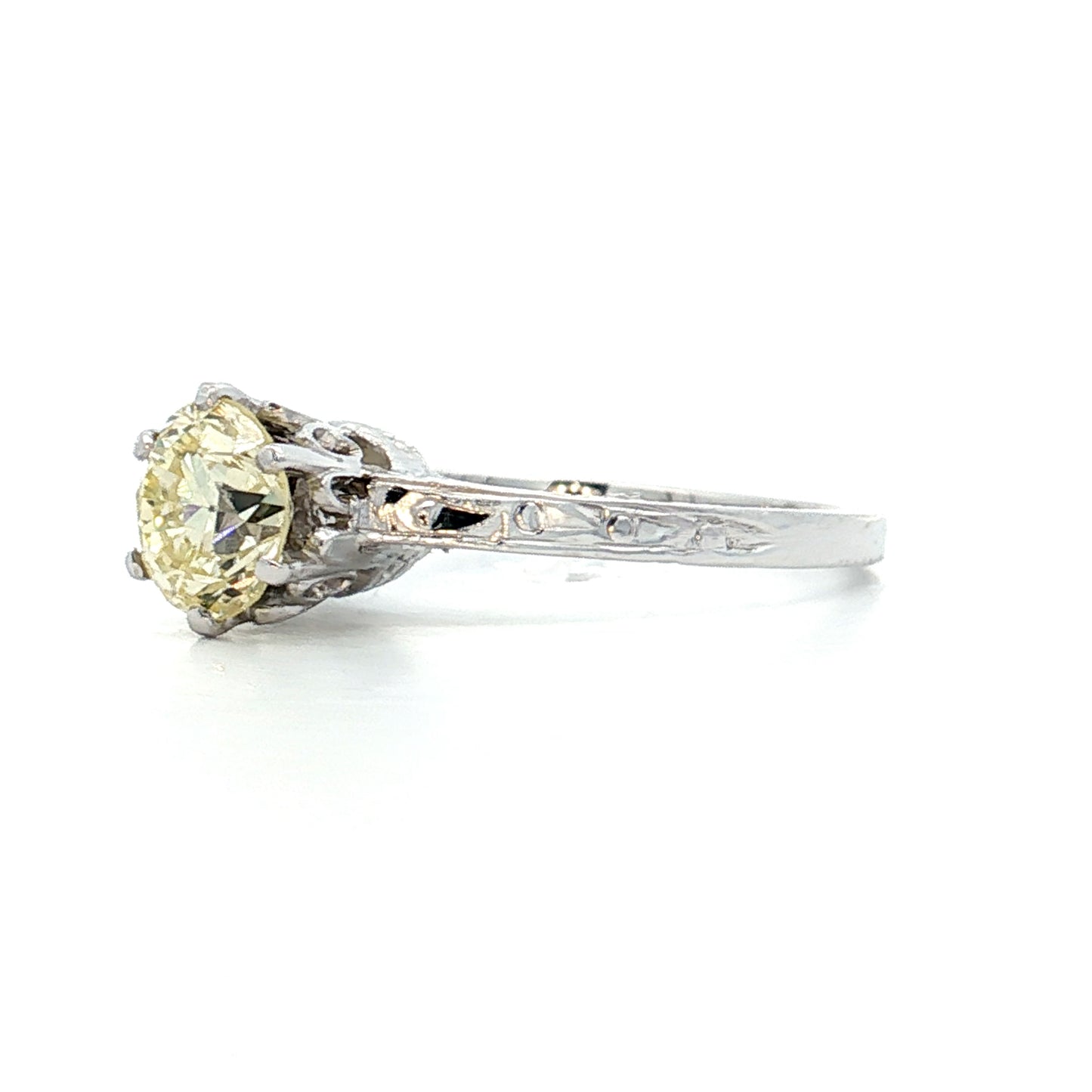 1.05 Vintage Deco Solitaire Engagement Ring in 14k