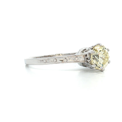 1.05 Vintage Deco Solitaire Engagement Ring in 14k