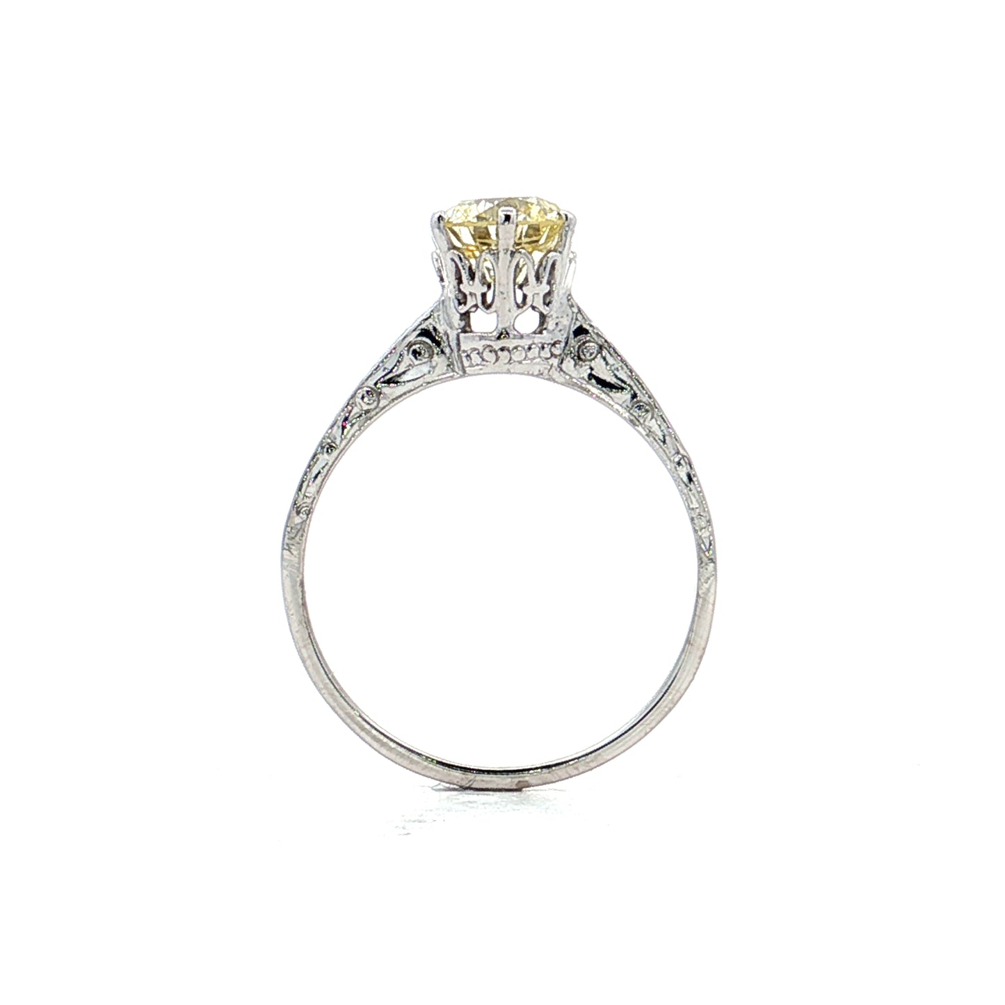 1.05 Vintage Deco Solitaire Engagement Ring in 14k