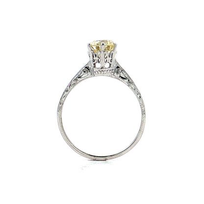 1.05 Vintage Deco Solitaire Engagement Ring in 14k