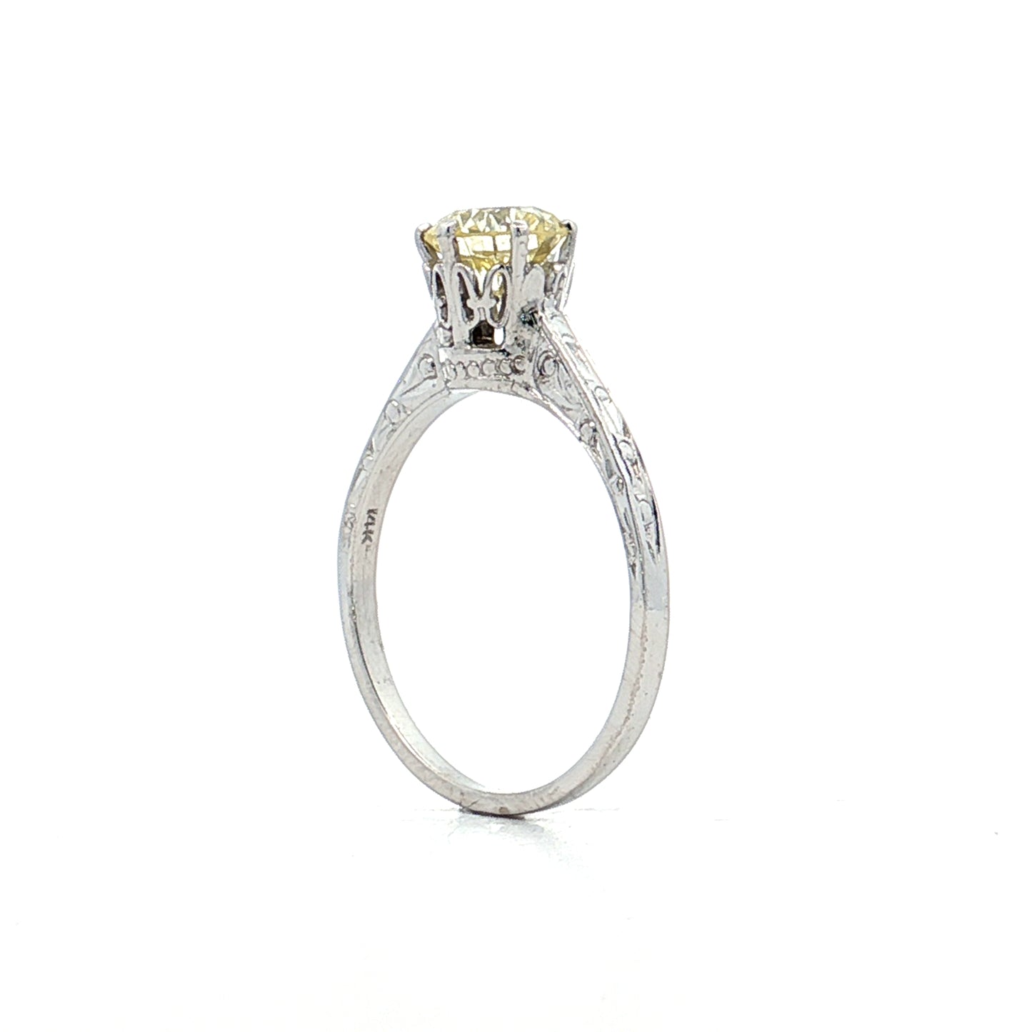 1.05 Vintage Deco Solitaire Engagement Ring in 14k