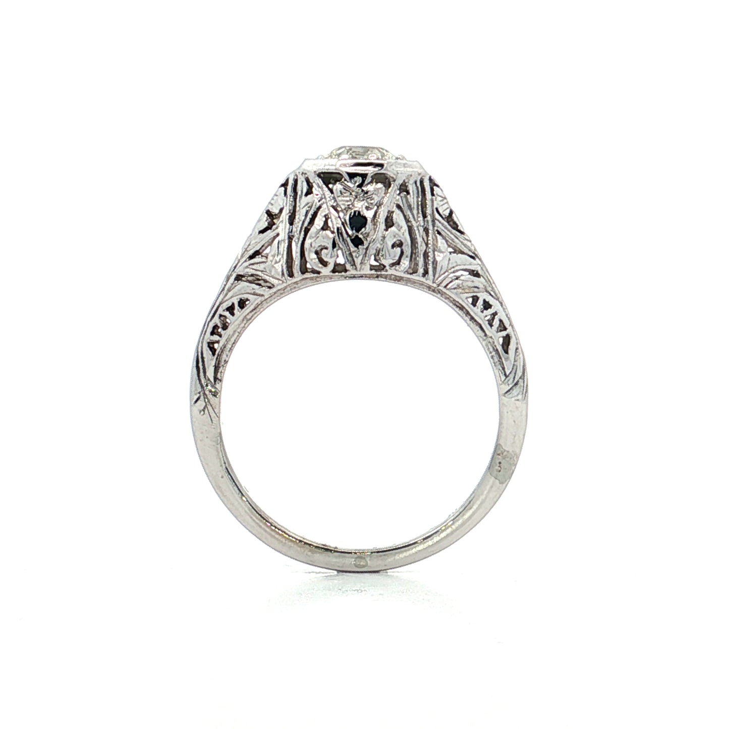 .52 Vintage Belais Deco Solitaire Engagement Ring 18k