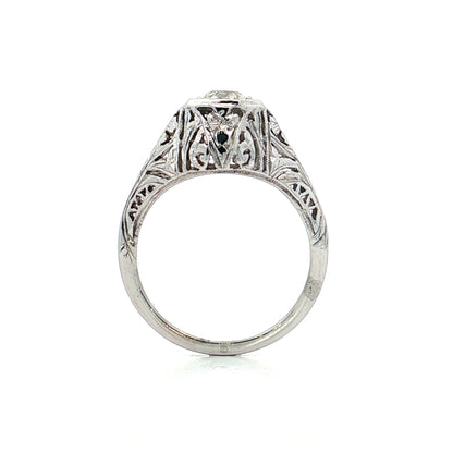 .52 Vintage Belais Deco Solitaire Engagement Ring 18k