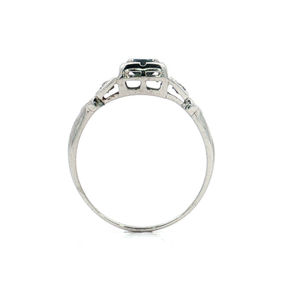 .52 Vintage Art Deco Sapphire Engagement Ring 18k