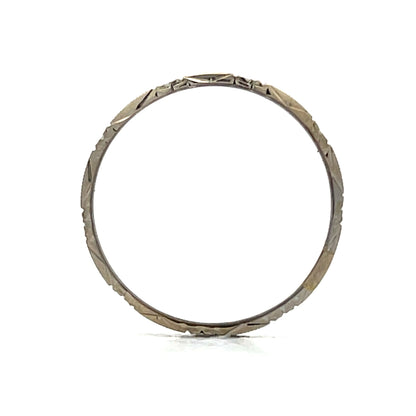 Vintage Belais Brothers Orange Blossom Band in 18k