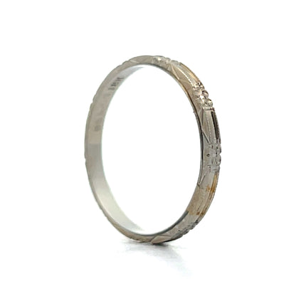 Vintage Belais Brothers Orange Blossom Band in 18k