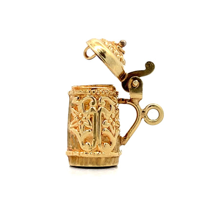 Vintage Mid-Century Beer Stein Charm in 14k