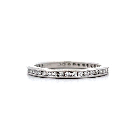 .50 Roud Diamond Milgrain Eternity Band in Platinum