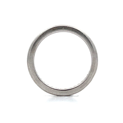 .50 Roud Diamond Milgrain Eternity Band in Platinum