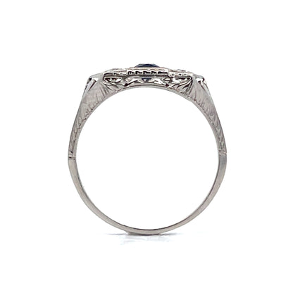 .65 Vintage Art Deco Sapphire Three Stone Ring in 18k