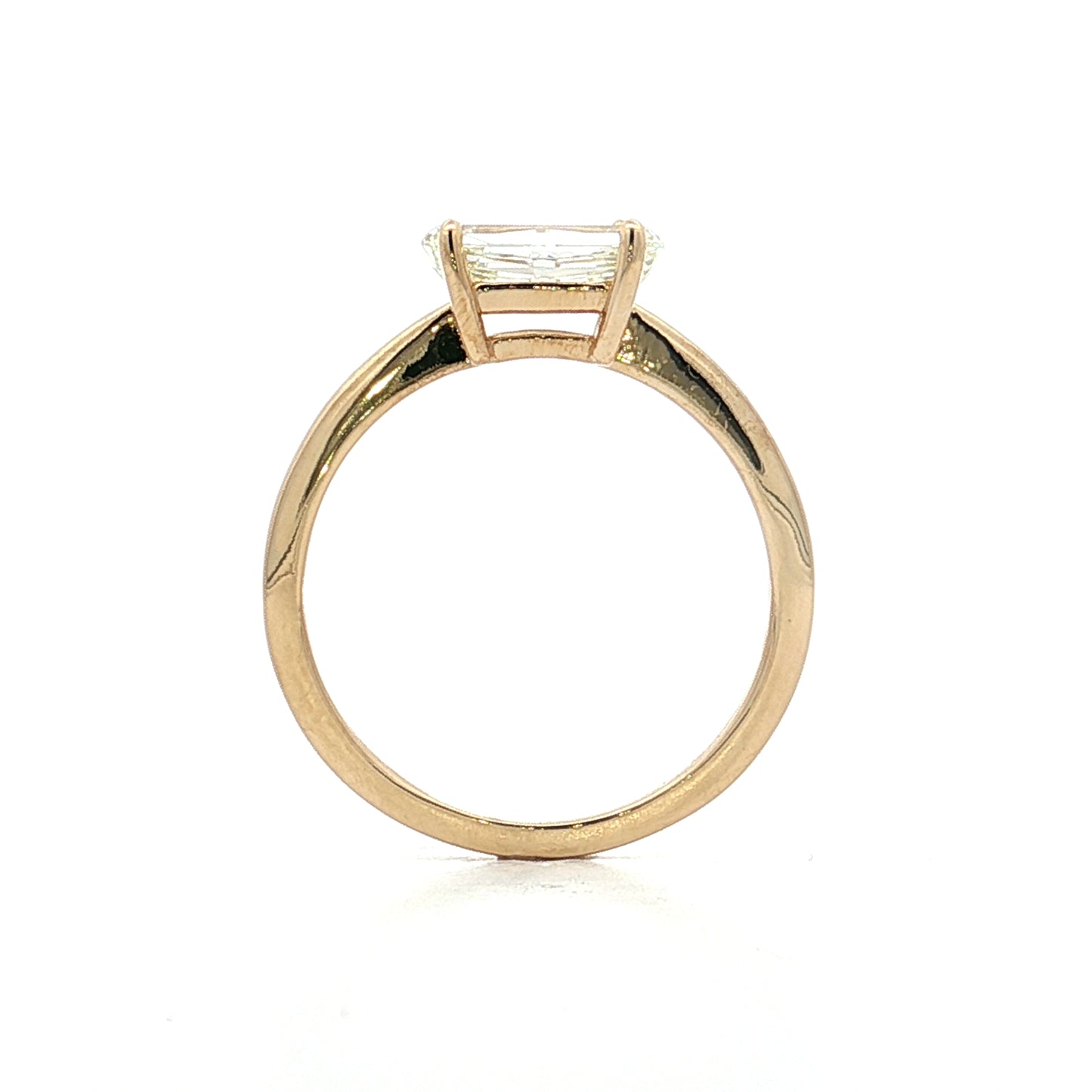 1.20 Oval Step Cut Diamond Engagement Ring in 14k