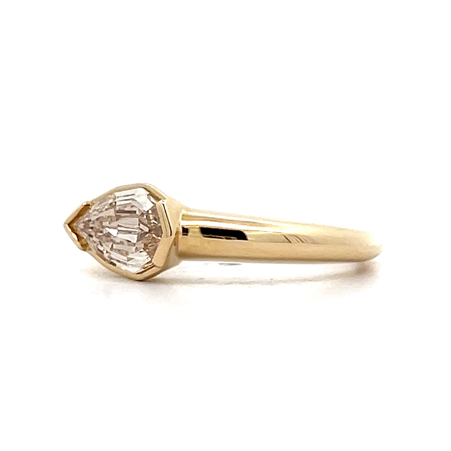 1.10 Cognac Diamond Engagement Ring in 14k