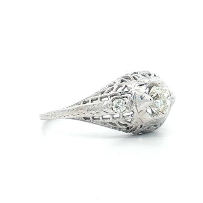 .45 Antique Old Euro Diamond Engagement Ring 18k