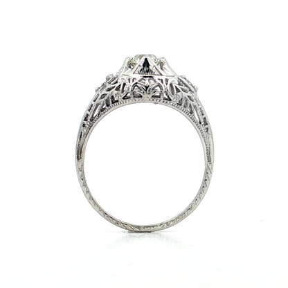 .45 Antique Old Euro Diamond Engagement Ring 18k