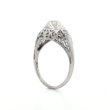 .45 Antique Old Euro Diamond Engagement Ring 18k