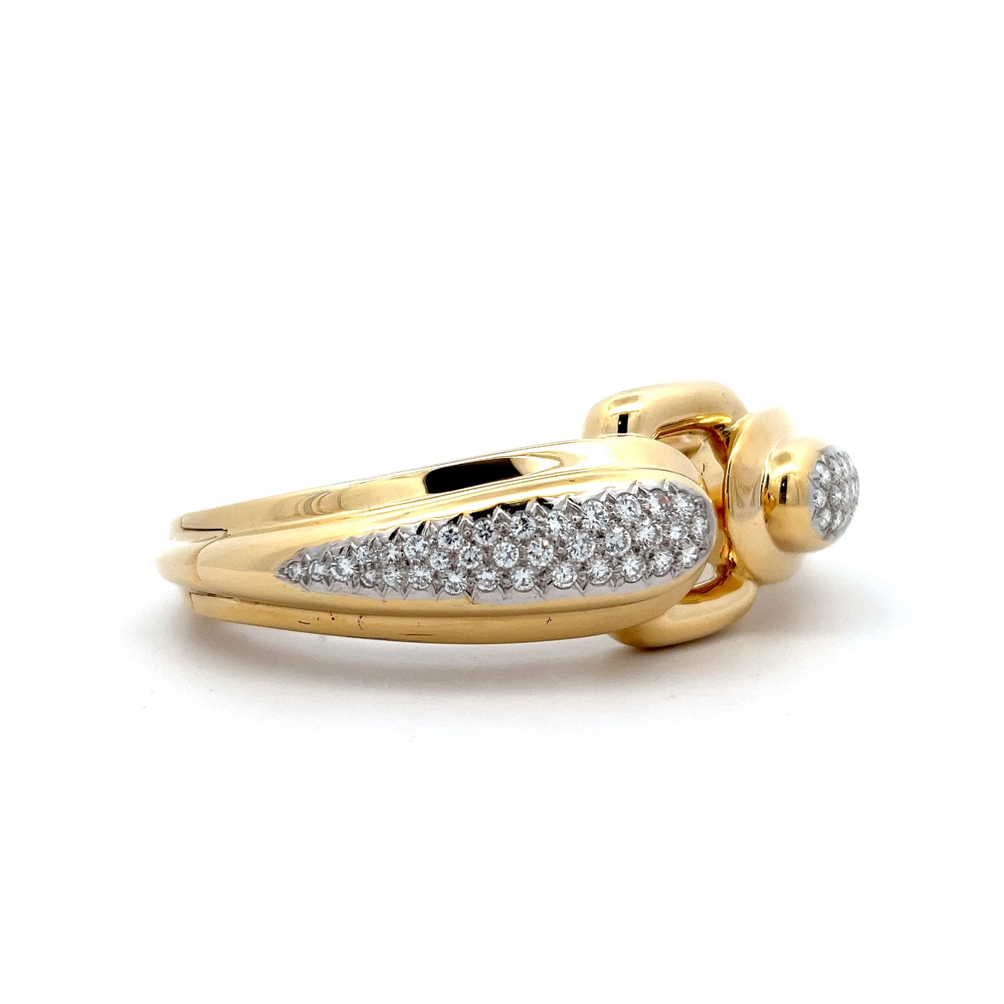 3.40 Diamond Statement Cuff Bracelet in Two-Tone 18k