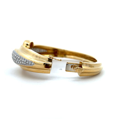 3.40 Diamond Statement Cuff Bracelet in Two-Tone 18k