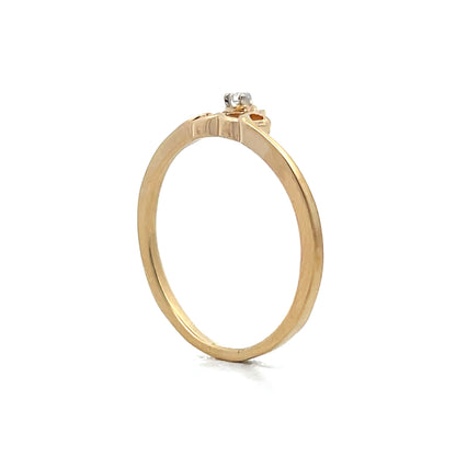 .04 Diamond Contour Wedding Band in 14k