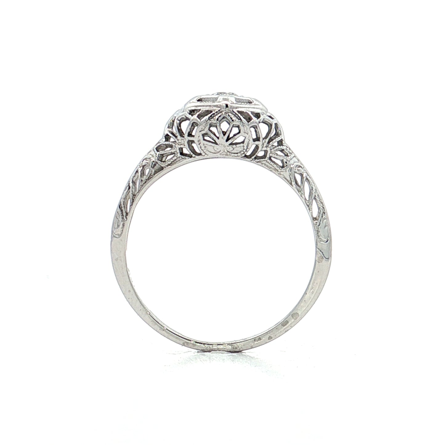 .13 Antique Deco Diamond Solitaire Engagement Ring 18k